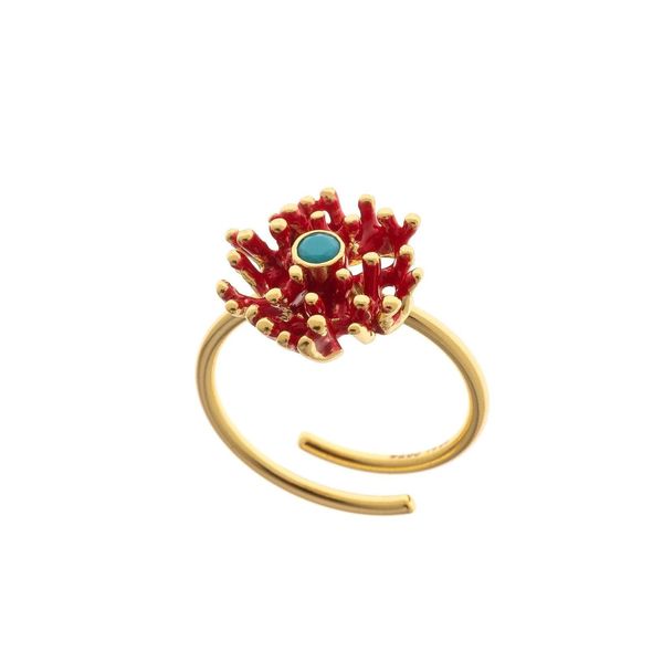1. Anello "barriera corallina" con pietra turchese rosso Arteon 23637-000