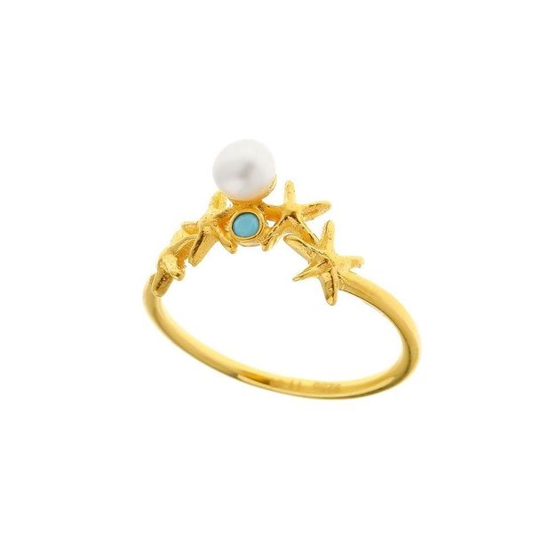 Anello Aperto Regolabile A Stella Marina, Boho Vintage, Placcato Oro, Doppia Stella, Gioiello Estivo Da Spiaggia