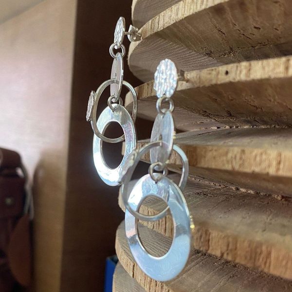 2. Orecchini Sing sing grigio argento BRASS Workshop 23mo6