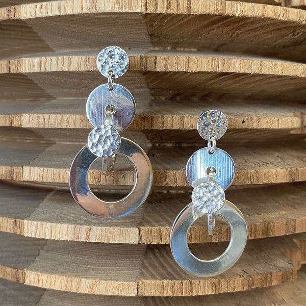 1. Orecchini Sing sing grigio argento BRASS Workshop 23mo6