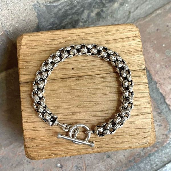 1. Interlocking bracelet silver grey BRASS Workshop brsba12
