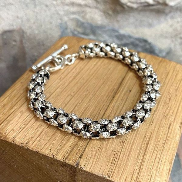 2. Interlocking bracelet silver grey BRASS Workshop brsba12