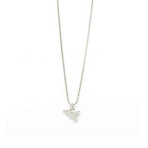 Mini Sicily choker with zirconia silver grey BRASS Workshop