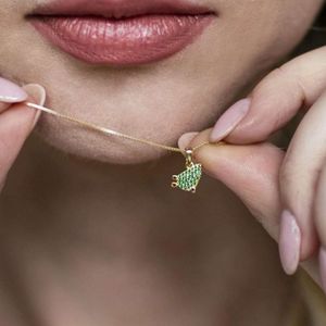 Collana mini pala di fico grigio argento BRASS Workshop