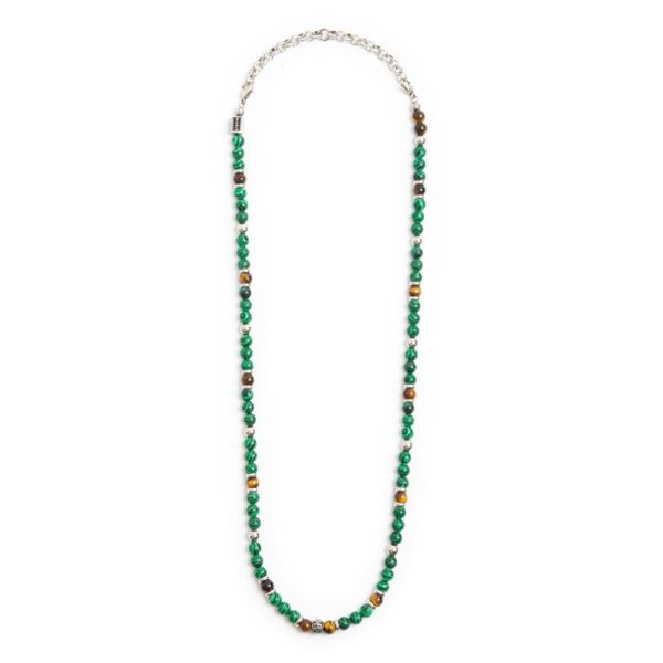 3. Malachite and tiger eye necklace green Marlù Gioielli 13co048