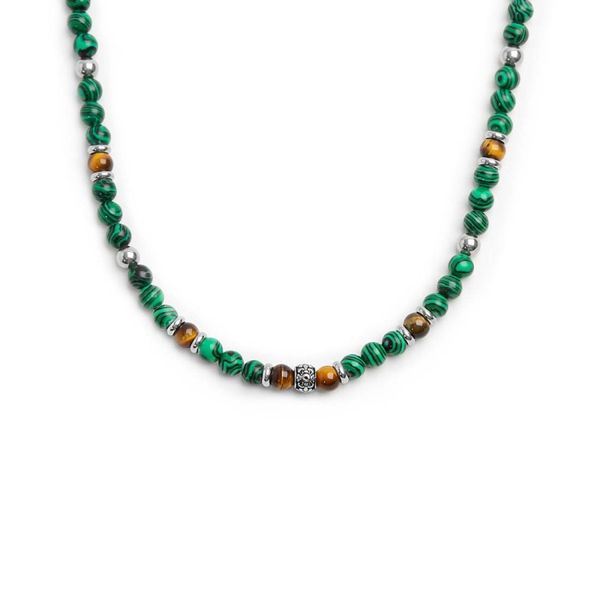 2. Malachite and tiger eye necklace green Marlù Gioielli 13co048