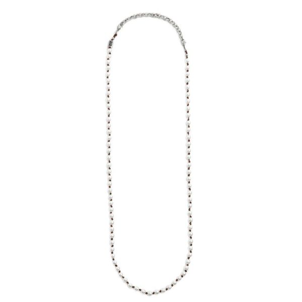 1. Cord necklace with leather white Marlù Gioielli 13co049-w