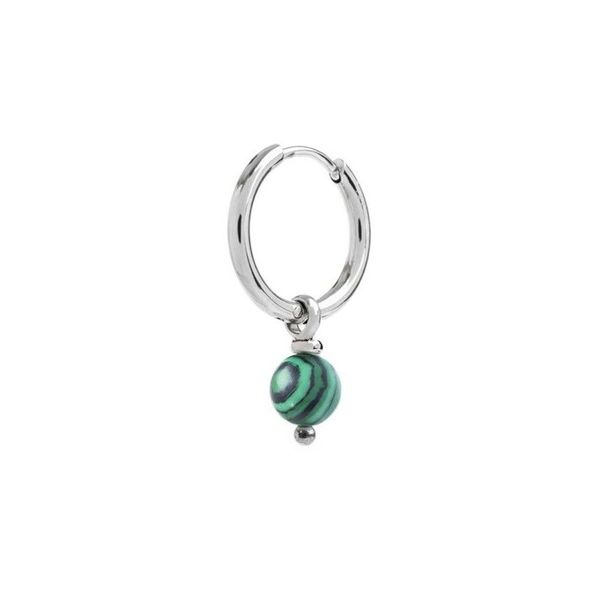 2. Orecchini cerchio con sfera pendente verde Marlù Gioielli 13or020