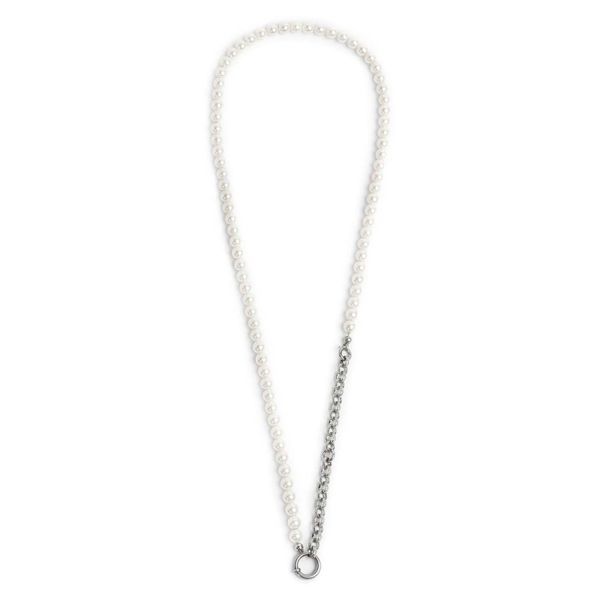 1. Pearl necklace with chain white Marlù Gioielli 13co044-w