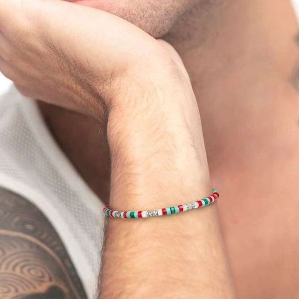 1. Bracciale rondelle multicolore grigio acciaio Marlù Gioielli 18br193-rgb