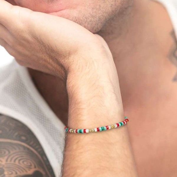 1. Multicolor rondelle bracelet gold Marlù Gioielli 18br193-rgb