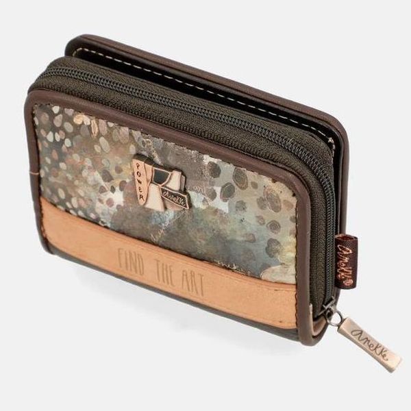 Portafogli doppio scomparto marrone BRASS Workshop it-003