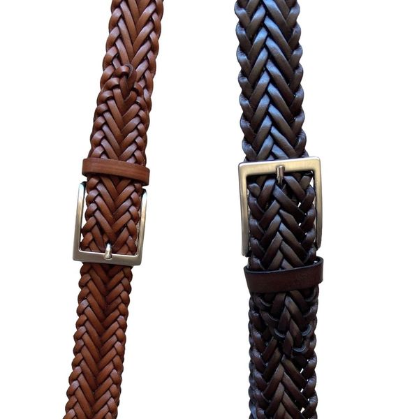 2. Cintura spiga 3,5 cm marrone BRASS Workshop cisp01