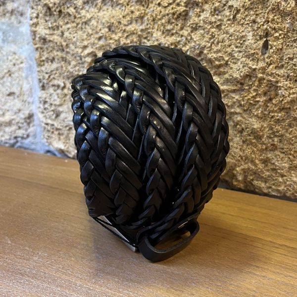 3. Cintura spiga 3,5 cm Nero BRASS Workshop cisp01