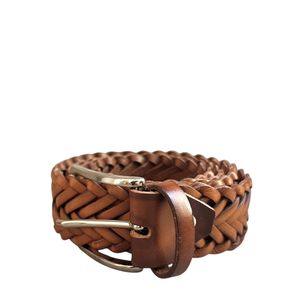 3.5 cm herringbone belt Light brown BRASS Workshop