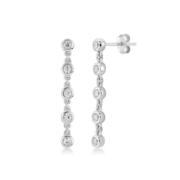 1. Glint 2, sterling silver earrings silver grey Kurshuni Gioielli kr204k-31