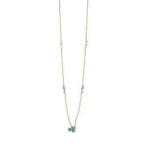 2. Collana Tuhina N371G Verde acqua
