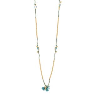 1. Collana Tuhina N371G Verde acqua