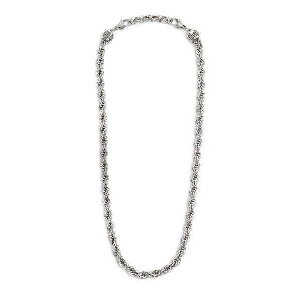 3. Rope chain necklace silver grey Marlù Gioielli 30co0003