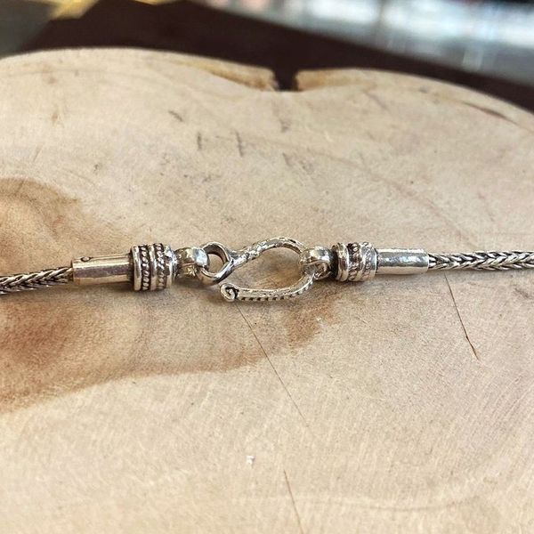 4. 1.5mm link necklace silver grey BRASS Workshop f23cl05