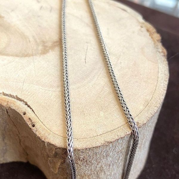 1. 1.5mm link necklace silver grey BRASS Workshop f23cl05