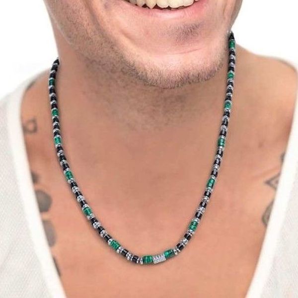 1. Collana malachite ed onice verde Marlù Gioielli 30co0002