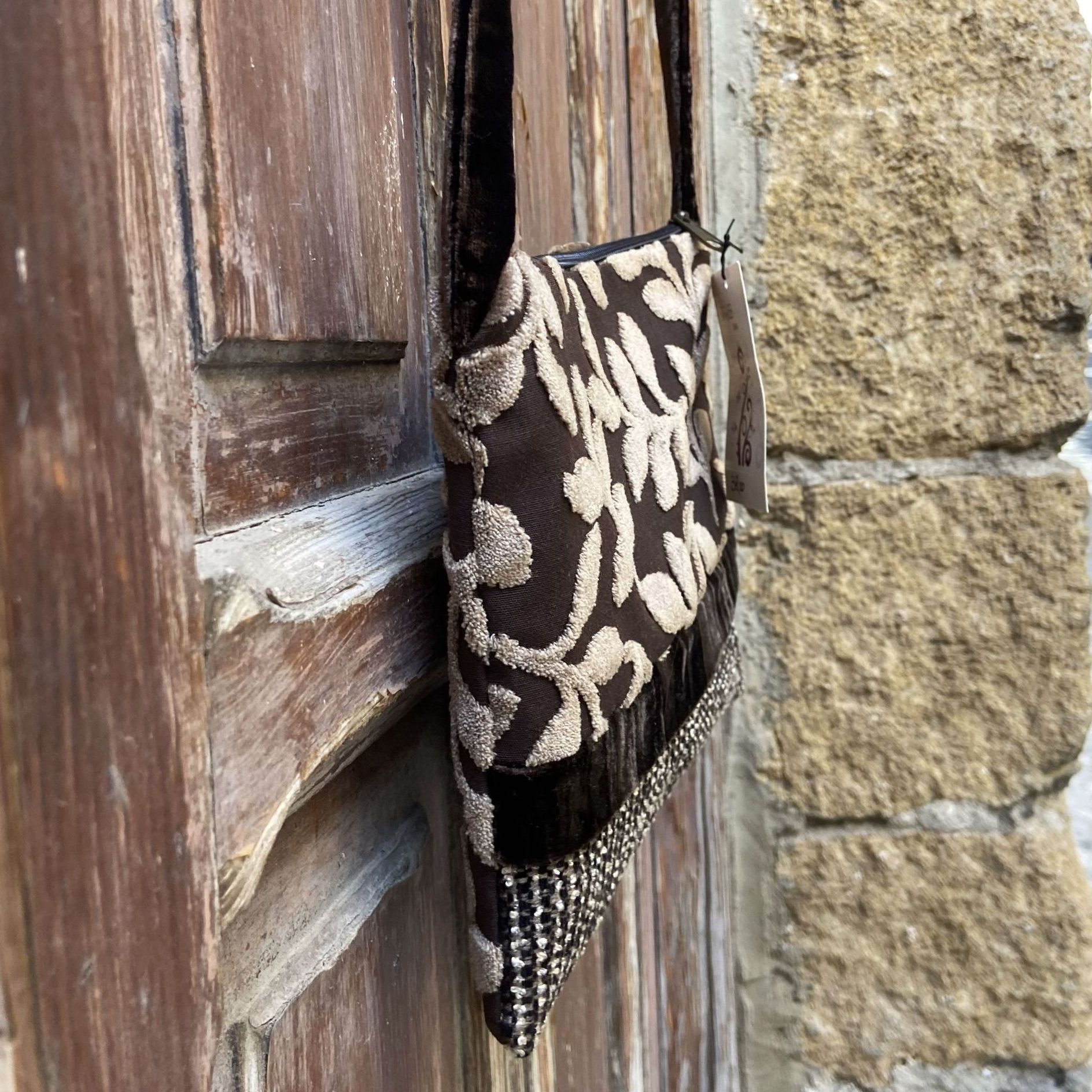 Borsa a tracolla 'Amie' con strass Donna, Marrone | Milano
