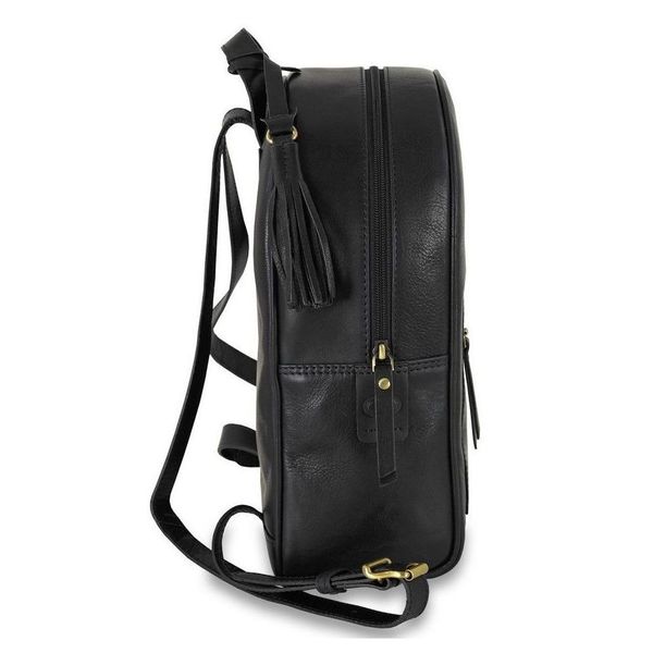 2. Small leather backpack black BRASS Workshop z8343