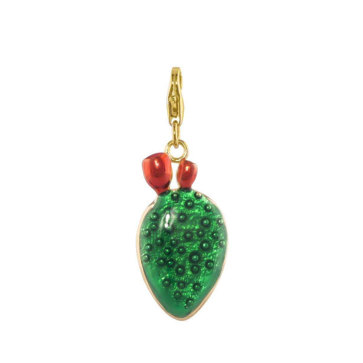1. Prickly pear shovel pendant Green BRASS Workshop msp202g