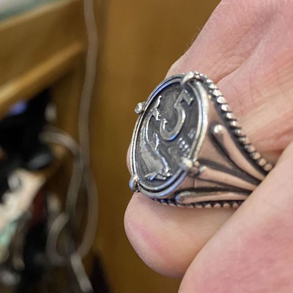 2. 5 lire ring burnished Suali Gioielli bm3138