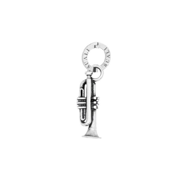 Trumpet Charm silver gray Suali Gioielli