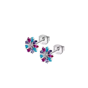 LP3560 earrings purple LOTUS Silver