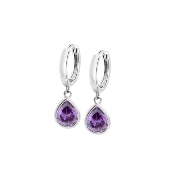 1. Earrings LP3563 purple LOTUS Silver lp3563-4