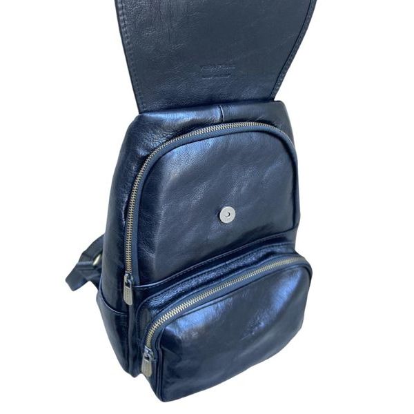 1. Backpack external pocket black BRASS Workshop s6982