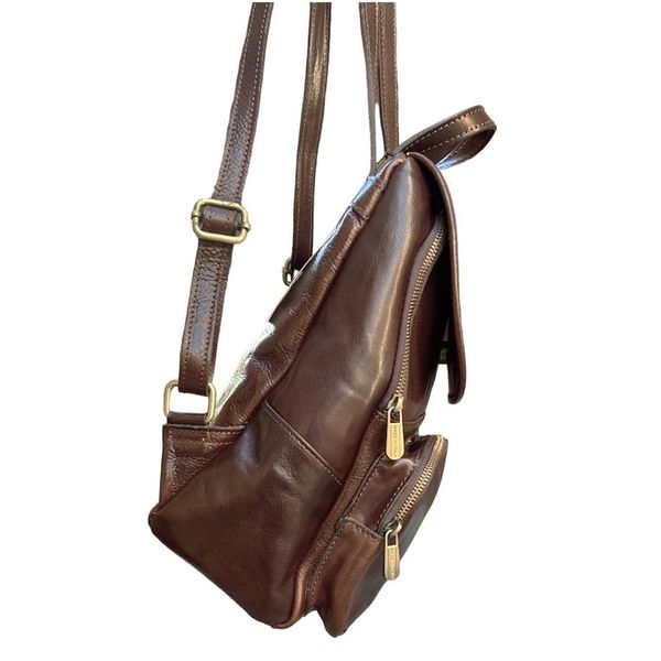 2. Backpack external pocket dark brown BRASS Workshop s6982