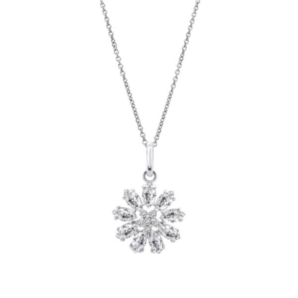 1. LP3560 necklace colorless LOTUS Silver lp3560-1