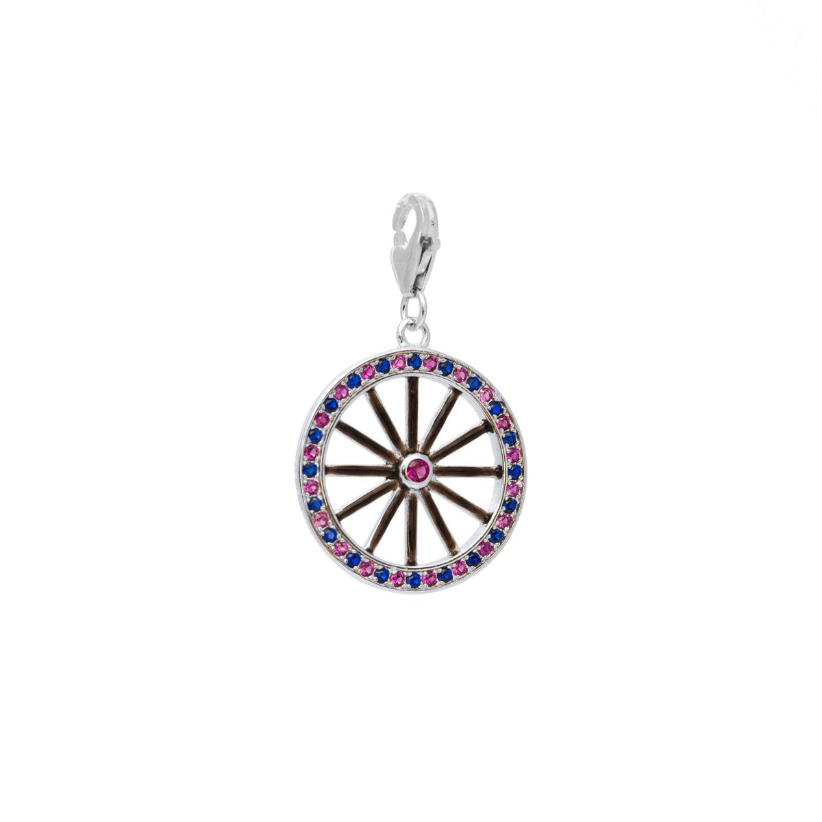 1. Sicilian “cart wheel” pendant Silver Grey BRASS Workshop msp305r