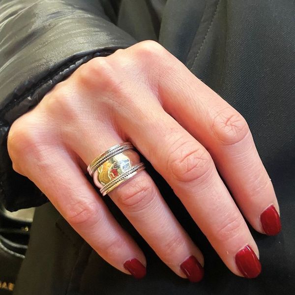 1. Band ring silver grey BRASS Workshop 24an03