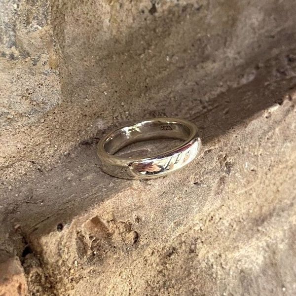 2. 5 mm wedding ring silver grey BRASS Workshop 24an12