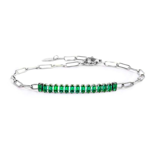 MILAKOO Bracciale Ovale In Acciaio Inox Per Donna – 6/8 Mm, Liscio Lucido – Disponibile In Oro, Argento, Nero, Oro Rosa - 2