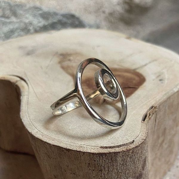 2. Rounds silver ring silver grey BRASS Workshop 24an16