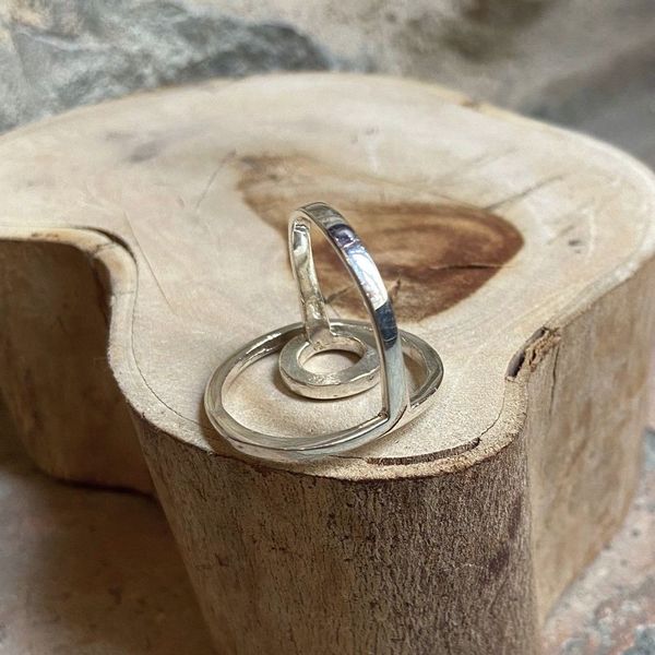 4. Rounds silver ring silver grey BRASS Workshop 24an16