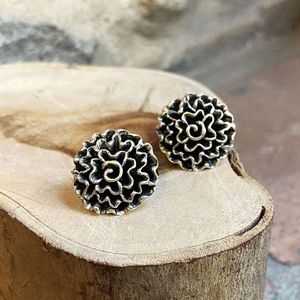 Nenalina Orecchini A Fiore In Argento Sterling 925 - Superficie Opaca, Diametro 11 Mm
