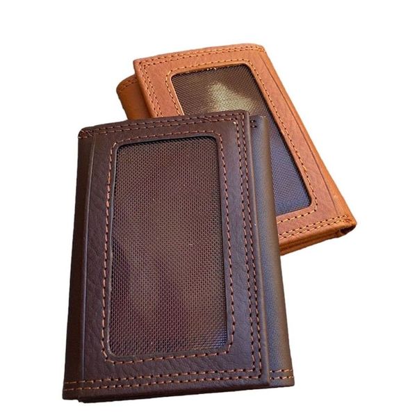 1. Mini card holder dark brown BRASS Workshop op-8418