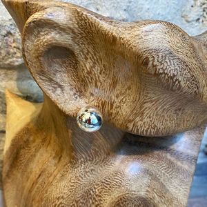 Orecchini bolla 1,5 cm grigio argento BRASS Workshop