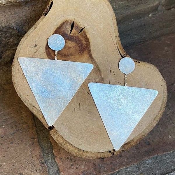 1. Nabla earrings silver grey BRASS Workshop 24or31
