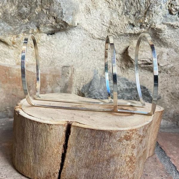 2. Bracciale tris alla schiava grigio argento BRASS Workshop 24br20