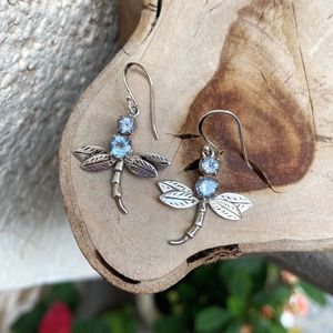 Orecchini A Libellula In Argento Sterling 925 Con Conchiglia Abalone - Pendenti Ipoallergenici, Regalo Per Donna Con Panno Lucidante