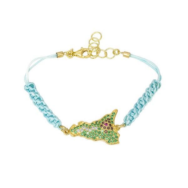 Thread bracelet with Sicily Blue light M'AMI Sicily Jewels