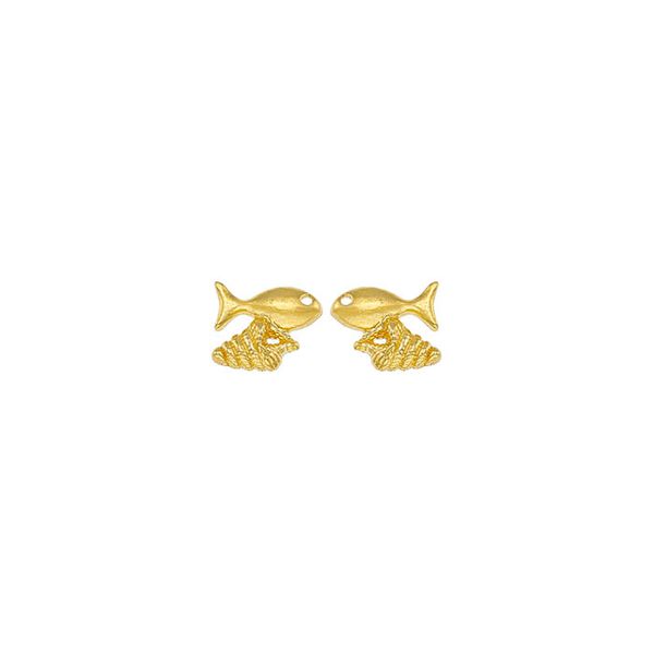 WOWORAMA Orecchini in oro oceano mare per le donne strutturati